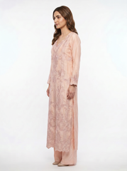Blush Pink Sheesha Silk Embroidered Suit