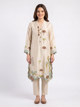 Light Mint Sheesha Silk Dress with Medium Silk Dupatta