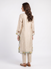 Light Mint Sheesha Silk Dress with Medium Silk Dupatta