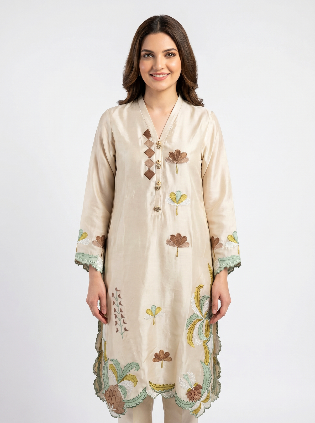 Light Mint Sheesha Silk Dress with Medium Silk Dupatta