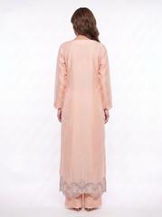 Blush Pink Sheesha Silk Embroidered Suit